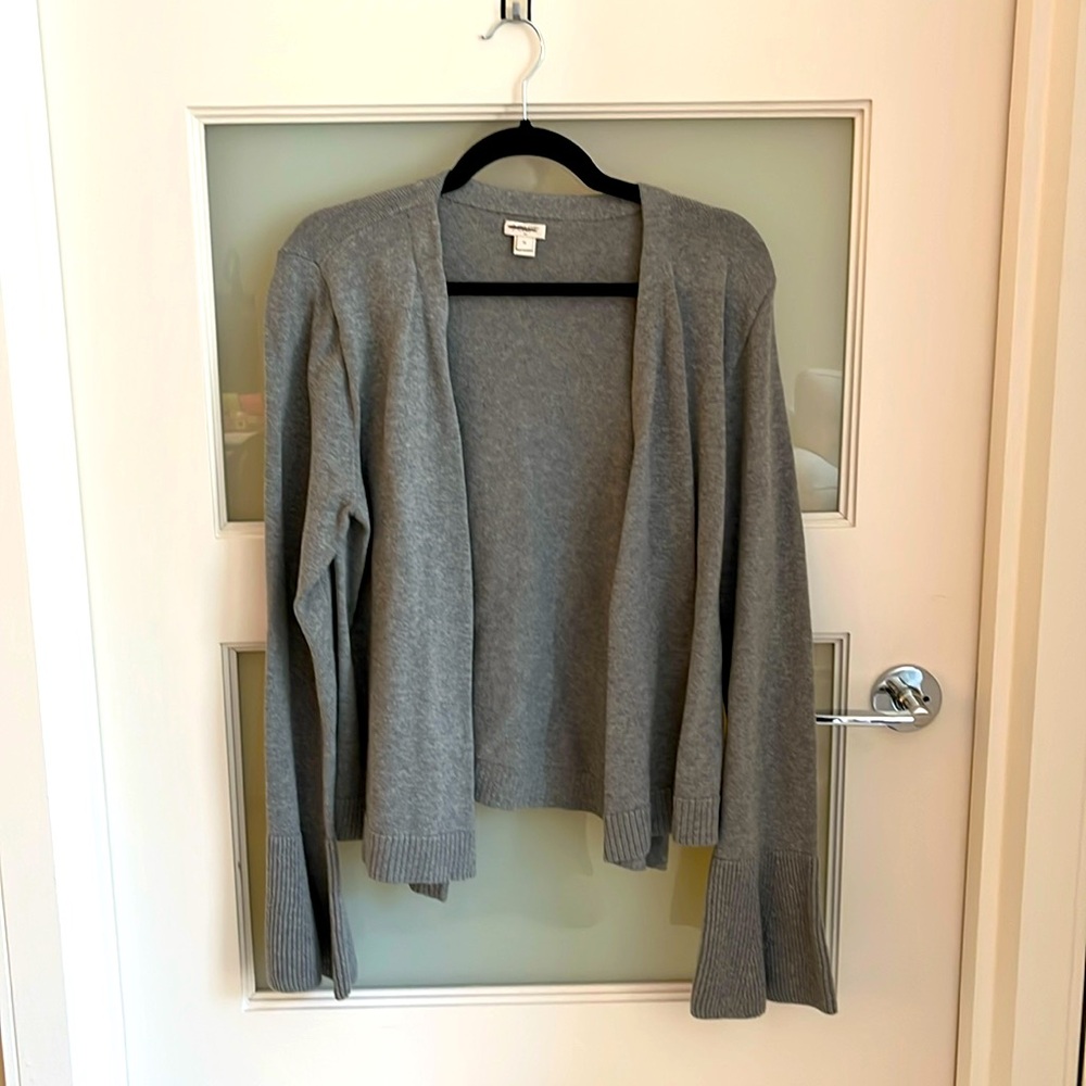 NWOT J. Crew Cardigan - Gray with Flare Sleeves
